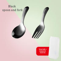 Juego De Comedor Portátil Para Niños En Acero Inoxidable 304 Uso Exterior Utensilios De Desayuno Y Postre Combinación De Cuchara Y Tenedor - details 12