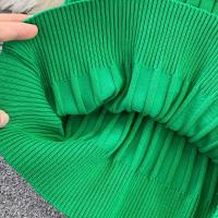 Vestido Maxi De Cuello Alto Para Mujer YuooMuoo 2024 Otoño Invierno Elegante Ajustado Con Cinturón Estilo Bodycon Tejido Ribbed Suave Y Elástico - details 5
