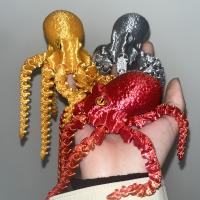 Octopus Articulado 3D Juguetes De Escritorio Poseables Ecológicos PLA Escultura Única Regalo Para Niños Y Adultos - details 1