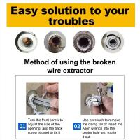 Juego De Herramientas Para Tubos Y Grifos Roturas De Alambre Y Manija De Acero Inoxidable Extraedor De Pernos Dificiles Herramienta De Reparación De Baño - details 3