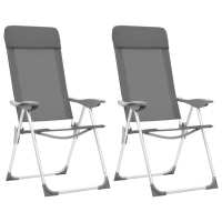 vidaXL 2x Sillas de Camping Plegables Aluminio Senderismo y Acampada Color Crema,  Gris,  Marrón y mas - details 1