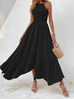 Vestido De Verano Asimétrico Para Mujer Con Tirantes Sin Mangas Vestido A-Line Negro Sexy Y Club De Playa Vestidos De Verano Mujer - details 7
