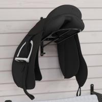 vidaXL Soporte de silla de montura de pared hierro negro - details 0
