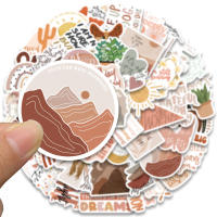 50PCS Pegatinas De Arte Bohemio Vintage Para Guitarra Teléfono Laptop Scrapbook Cuaderno Adhesivos Inspiracionales Cartoon - details 5