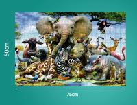 Rompecabezas De Papel 1000 Piezas 75x50cm Serie Animal Dinosaurio Para Adultos Juguete Personalizado Regalo De Navidad - details 3