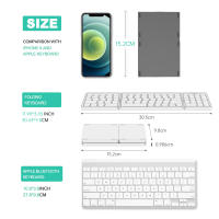 Mini Teclado Portátil Plegable Inalámbrico Bluetooth Para Mac Windows Laptop Tablet Teclado Numérico Delgado Y Ligero - details 9