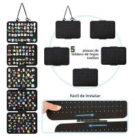 Organizador De Joyas Plegable De Terciopelo 1pc 5-Niveles Colgante Para Pendientes Esteros Y Collares Bolsa De Almacenamiento Para Pulseras - details 3
