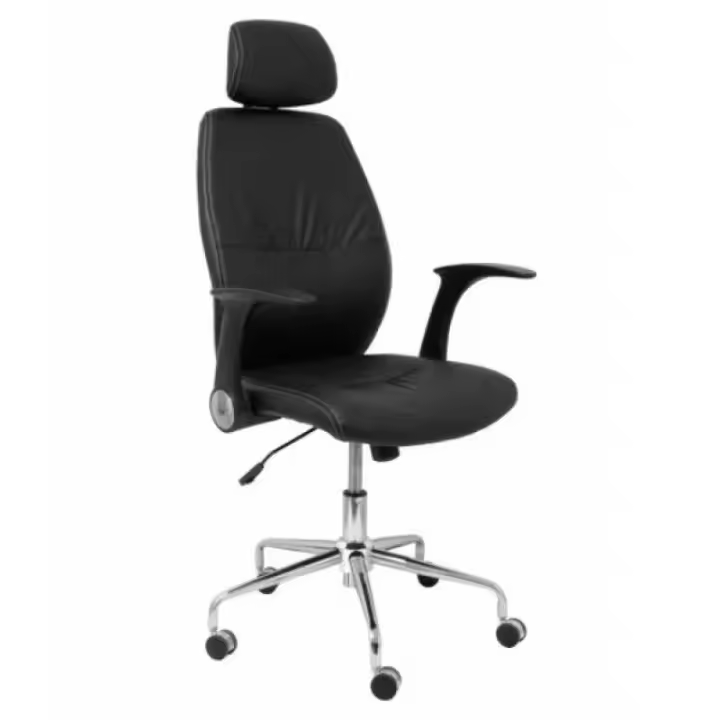 Silla huelves similpiel negro con c - 1