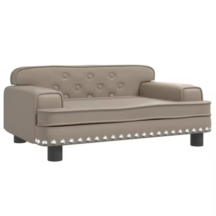 vidaXL Cama para perros de cuero sintético 70x45x30 cm Color Capuchino,  Crema,  Gris y mas - 1