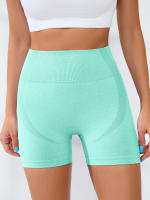Shorts De Yoga Para Mujer De Alta Cintura Absorbente De Sudor Veraniego Levantador De Caderas Deporte Quick Dry Activewear - details 20