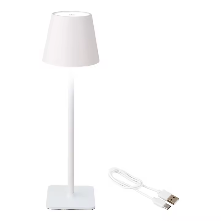 Lámpara Led Lumineo de Mesa Color Blanco Recargable 37cm 894378 - 1