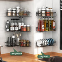 Estante De Baño Metálico Sin Perforar Organizador De Condimentos Esquina Para Almacenamiento De Shampoo Y Cosméticos Accesorios De Baño - details 3