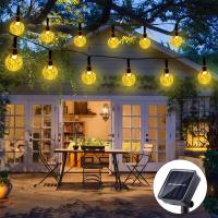 Guirnaldas Luces Exterior Solares 11M 60 LED Guirnalda Luces Solar Impermeable 8 Modos Interior y Exterior Cadena de Luces Solar para Jardín Patio Fiesta (Blanco Calido) - details 4