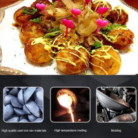 Takoyaki Pan De Hierro Fundido Con 15 Compartimentos No Adhiere Perfecto Para Hacer Bolas De Calamar Y Panqueques Plataforma De Asado Takoyaki - details 6