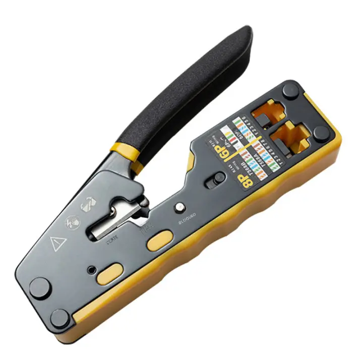 Herramienta De Crimpado RJ45 ZoeRax Para Conectores Pass through Cat6 Cat5 Cat5e Y Terminales RJ12 Herramienta De Cableado De Red - 1