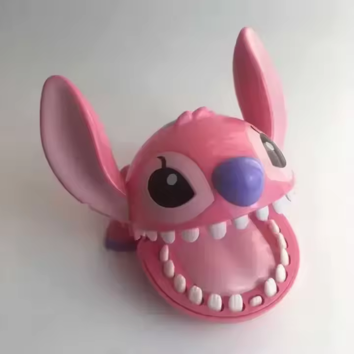 Disney Figura De Acción Stitch Dentista Juguete Divertido Para Niños Regalos De Navidad Y Cumpleaños Figura De Mão Anime Stitch Mordedor De Dedo - 1
