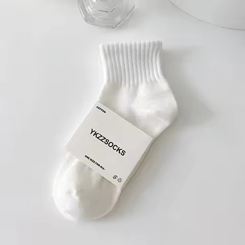 3 Pares De Calcetines De Moda Para Hombres Y Mujeres Cómodos Y Transpirables Adecuados Para Correr Y Fitness Material De Algodón Blends - 1