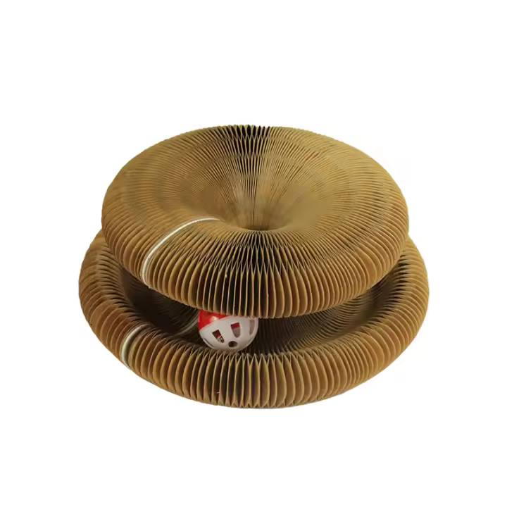 Rascador para Gatos Carton, Magic Organ Cat Scratching Board Plegable, Cat Scratcher con Bola de Juguete, Tabla de Rascar para Gatos de Cartón Corrugado - 1
