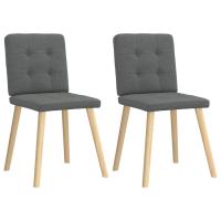 vidaXL Sillas de comedor 2 unidades en color Lino/Marrón oscuro/Negro y más | cómodas modernas ergonómicas para comedor cocina salón hogar - details 6