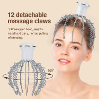 Masajeador De Cabeza Eléctrico En Forma De Octopus Con 12 Uñas Recargable Por USB Para Aliviar La Fatiga Y Mejorar La Circulación Sanguínea Masajeador De Cabello Hailicare - details 5
