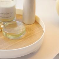 Vajilla De Almacenamiento Redonda Nórdica De Madera Para El Hogar Decoración De Escritorio Joyería Perfume Cosméticos Llaves Placa De Madera Para El Hogar - details 8