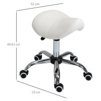 HOMCOM Silla Trabajo Taburete Ruedas Giratorias Taburete Cosmetica Dentista Peluqueria - details 2