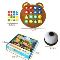 Juegos De Rompecabezas Educativos Para Niños Formas Geométricas Colores Tablero De Jigsaw Interacción Temprana Juguetes Unisex - details 6