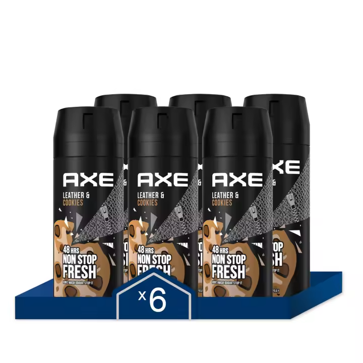 Axe Desodorante Leather & Cookies 150ml - Pack de 6 - 1