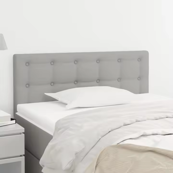 vidaXL Cabecero de tela gris claro 80x5x78/88 cm - 1