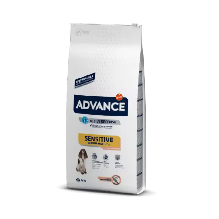 Advance Sensitive Medium/Maxi Salmon & Rice 12 Kg Comida Para Perros - 1