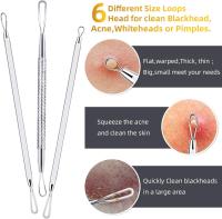 10 piezas Blackhead Remover Pimple Popper Tool Kit,Comedone Extractor herramientas para acné, blackhead, Whitehead, espinillas, manchas - details 2