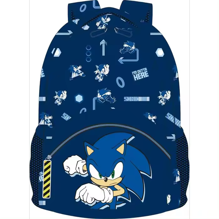 Mochila Infantil Kids Sonic 42 Cm - Diseño Atractivo - 1