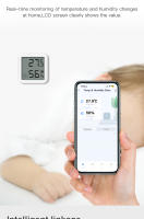 Sensor De Temperatura Y Humedad Inteligente Bluetooth Tuya Con Pantalla LCD Control Remoto Por APP Google Home Alexa - details 3