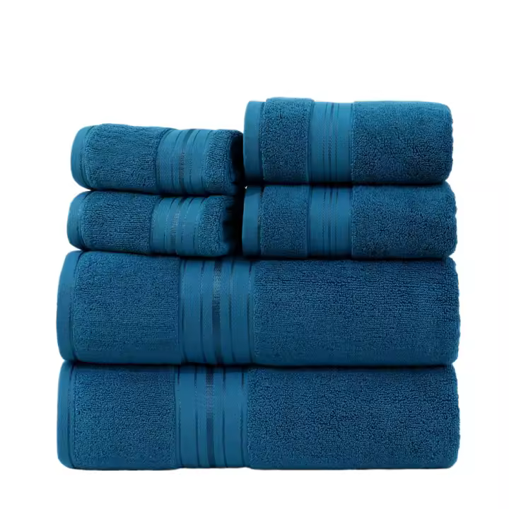 Juego De Toallas De Baño De Algodón 6 Piezas 2 Toallas De Lavado 2 Toallas De Mano 2 Toallas De Baño Absorbentes Secado Rápido Suaves Para Baño Hotel - 1