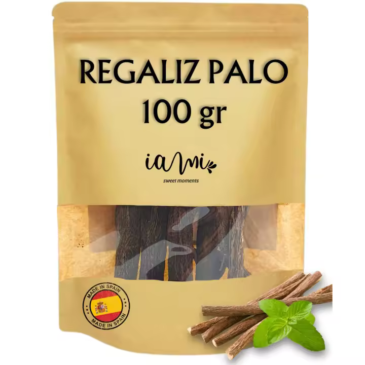 Regaliz de Palo Seca - Bolsa de 100 - 200 - 500 o 1000 gramos de Regaliz de Palo - Paloduz - Palos de Regaliz - Regaliz Palo Deshidratada - Producido en España [IAMI] - 1