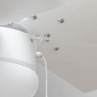 Basic Ventilador de techo con luz, E27, 15 vatios, blanco, 76,2x76,2x41,5 cm - details 4