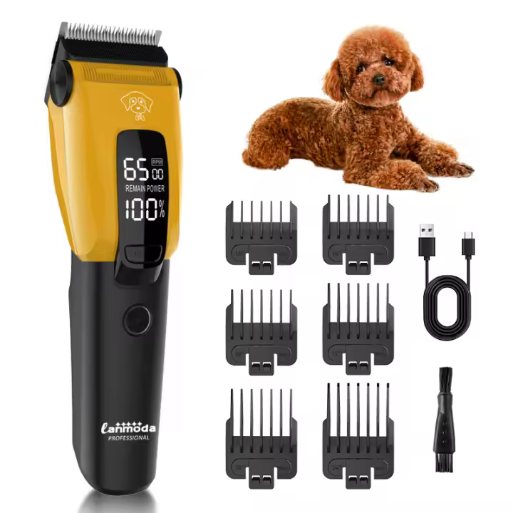 Cortador De Pelo Para Perros Y Gatos LANMODA Afeitadora Eléctrica Recargable Profesional Para Peluquería De Animales Tamaño Pequeño Y Grande Tipo-C - 1
