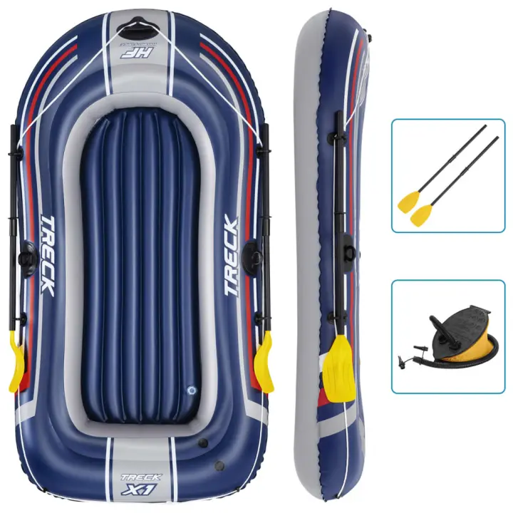 Bestway Bote inflable Hydro-Force con remos y bomba azul - 1