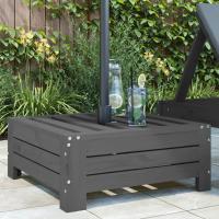 vidaXL Cubierta para base de sombrilla madera maciza de pino gris - details 0