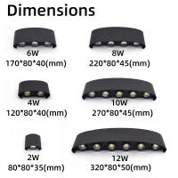Lámpara De Pared LED Moderna Para Interior Y Exterior Luz Blanca Versátil Para Sala De Estar Corredor Dormitorio Decoración - details 15