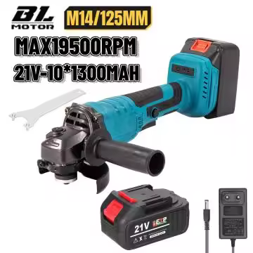 Amoladora angular sin escobillas M14, 19500RPM, 20V, batería de iones, máquina de corte inalámbrica de 125mm, amoladora angular eléctrica, herramientas eléctricas - 1