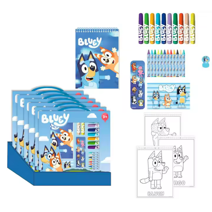 Set Papeleria Coloreable Bluey - 1