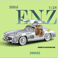 Modelo De Coche Clásico 300SL 1:24 En Aleación Con Sonido Y Luz Regalo Para Niños Decoración De Vehículos Juguete Diecast De 35# - details 1