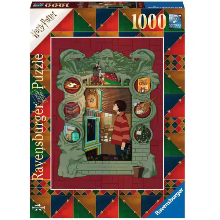 Puzzle Ravensburger Harry Potter Book Edition D 1000 Piezas, Inspirado en La Cámara Secreta medidas 70x50cm - 1