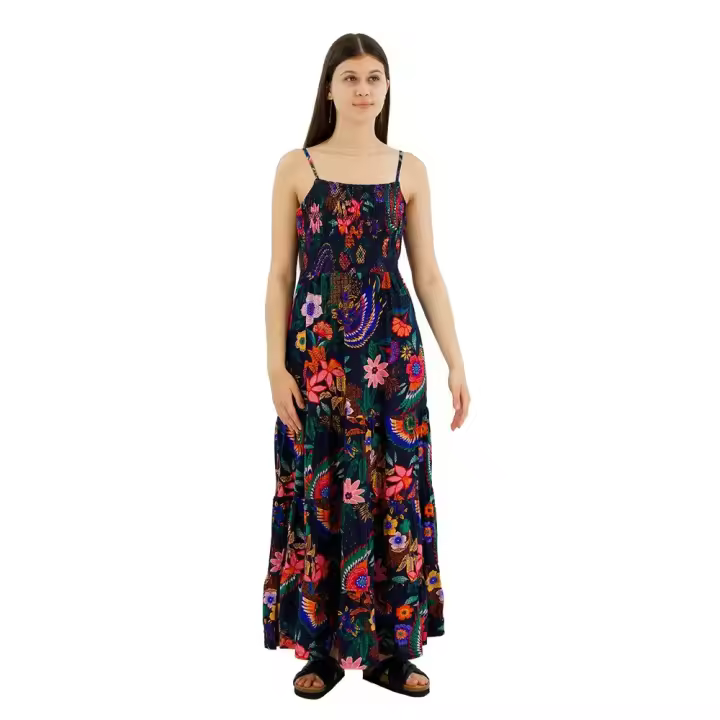 Superdry Vestido Largo Sin Mangas Smocked Cami - 1