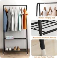 Perchero de Pie Extensible con Organizadores de Zapatos Estantería Metálica Resistente 60x35x152cm - details 2