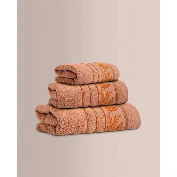 Juego de Toallas Jacquard Yeudi Visón, 100% Algodón, Don Algodón - 1