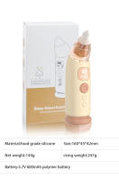 Aspirador nasal eléctrico para bebé, limpiador de cavidad nasal para recién nacido, succión bucal, limpieza de mocos y mocos, color verde claro - details 15