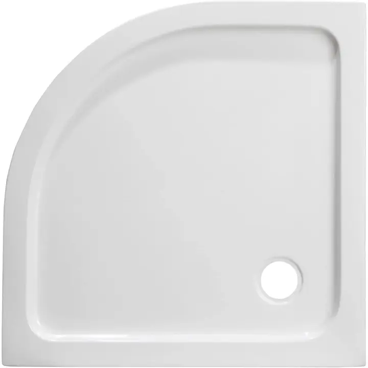 DUPI Plato de Ducha Semicircular Angular QATAR 90X90X5 CM para Mampara Acrílico PVC - 1