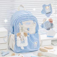Mochila Grande Para Niñas Estilo Coreano Y2K Con Cordón Nueva Moda Estudiante Bolsa De Viaje Para Chicas De Secundaria Material Nylon - details 4